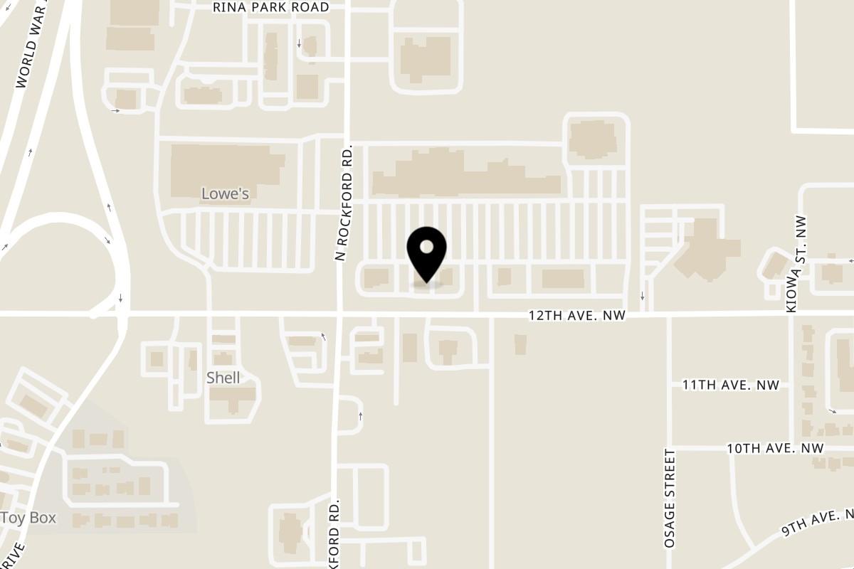 Map showing the location of PHỞ HO Asian Fusion Cuisine on 2401 12th Ave NW Ste 102A in Ardmore